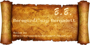 Beregszászy Bernadett névjegykártya