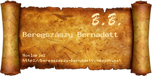 Beregszászy Bernadett névjegykártya